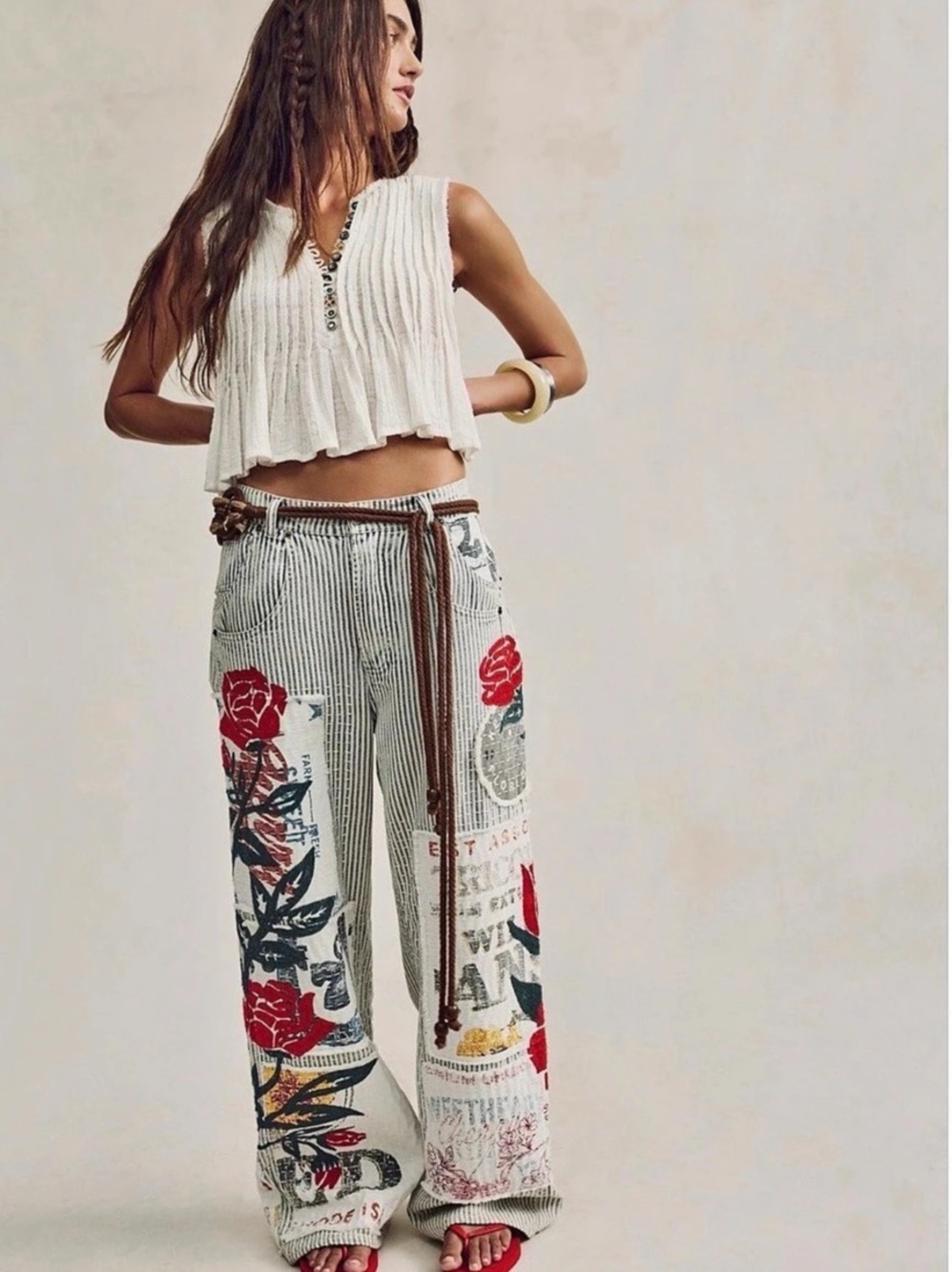Free People We The Free Lost and Found Boyfriend 💯 Cotton NWT